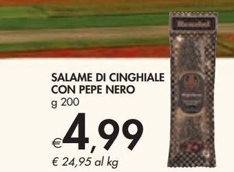 Bennet Salame di cinghiale con pepe nero offerta