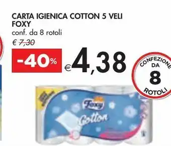 Bennet Carta igienica cotton 5 veli foxy offerta