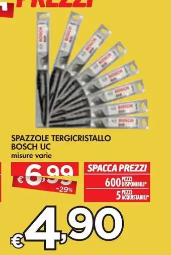 Bennet Spazzole tergicristallo bosch uc offerta