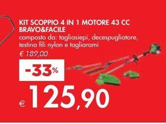 Bennet Kit scoppio 4 in 1 motore 43 cc bravo&facile offerta