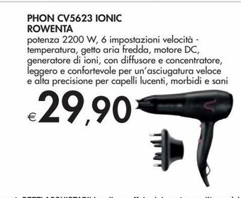 Bennet Phon cv5623 ionic rowenta offerta