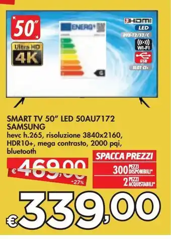 Bennet Smart tv 50" led 50au7172 samsung offerta