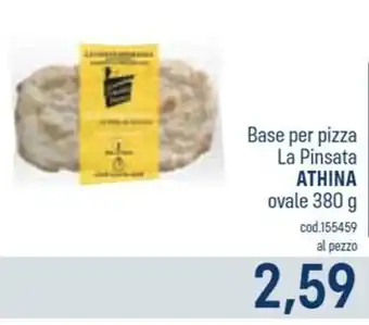Talento Professional Store Athina Base Per Pizza La Pinsata Ovale 380 g offerta