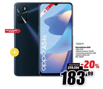 MediaWorld Oppo Smartphone A54S offerta