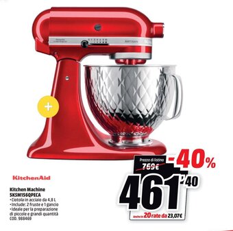 MediaWorld KitchenAid Kitchen Machine 5KSM156QPECA offerta