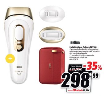 MediaWorld Braun Epilatore Luce Pulsata PL5160 offerta
