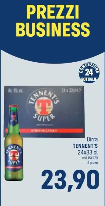 Talento Professional Store Birra Tennent's 24x33 cl offerta