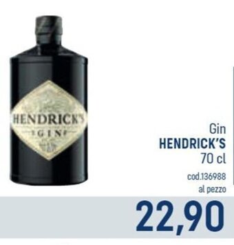 Gin Hendrick's 70 cl