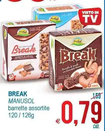 MD Discount Manusol Break barrette assortite 120/126 g offerta