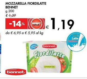 Bennet Bennet Mozzarella Fiordilatte offerta
