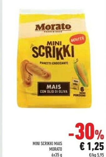 Conad Morato Mini Scrikki Mais 6 X 35 G offerta