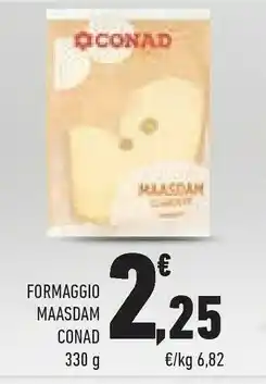 Conad Conad Formaggio Maasdam 330 G offerta