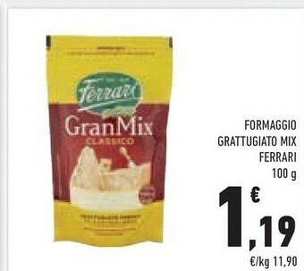 Conad Ferrari Formaggio Grattugiato Mix 100 G offerta