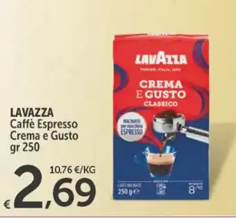 Carrefour Express Lavazza Caffè Espresso crema e gusto 250 gr offerta