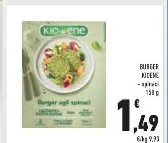 Conad Kioene Burger Agli Spinaci 150 G(ml) offerta