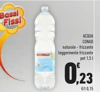 Conad Conad - Acqua Minerale Naturale Leggermente Frizzante 1500 G(ml) offerta