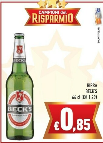 Conad Beck's Birra 66 Cl offerta