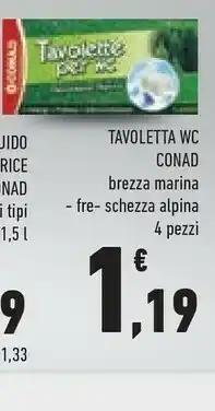 Conad Conad Tavoletta Wc Brezza Marina offerta