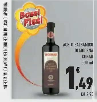 Conad Casa Modena Aceto Balsamico Di Modena offerta