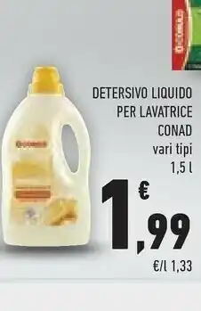 Conad Conad Detersivo Liquido Per Lavatrice Marsiglia offerta