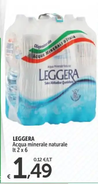 Carrefour Express Leggera Acqua minerale naturale 2 lt x 6 offerta