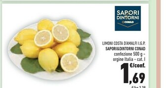 Conad Conad Sapori & Dintorni Limoni Costa D'amalfi Igp offerta