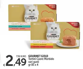 Carrefour Express Purina Gourmet Gold Tortini Cuore Morbido 85 gr x 4 offerta