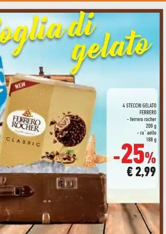 Conad Ferrero 4 Stecchi Gelato offerta