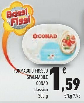 Conad Conad - Formaggio Fresco Spalmabile 200 G(ml) offerta