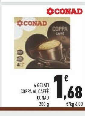 Conad Conad - Coppa Caffè 280 G(ml) offerta
