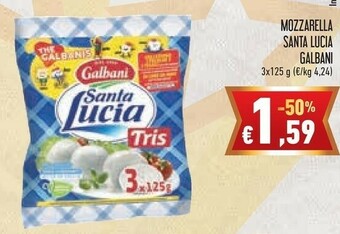 Conad Galbani Mozzarella Santa Lucia 125 G(ml) offerta