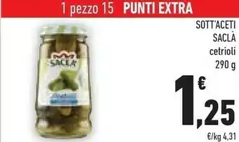 Conad Saclà Sott'aceti Cetrioli offerta