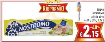 Conad Nostromo Tonno All'Olio Di Oliva offerta