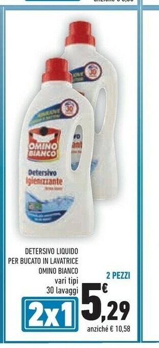 Conad Omino Bianco Detersivo Liquido Per Bucato In Lavatrice offerta