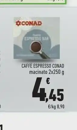 Conad Conad Caffe Espresso Macinato offerta