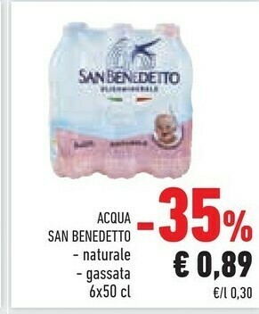 Conad San Benedetto Acqua Naturale offerta