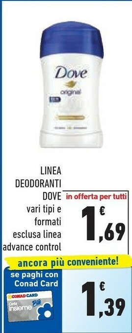 Conad Dove Deodoranti offerta