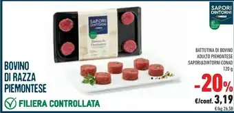 Conad Sapori & Dintorni Conad Battuta Di Bovino Adulto Piemontese offerta