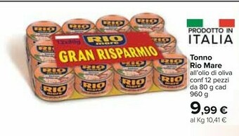 Carrefour Rio Mare Tonno Rio mare offerta