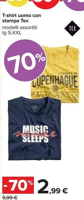 Carrefour T-shirt uomo offerta