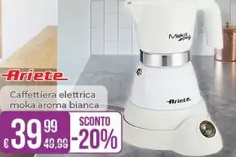 Ariete Caffettiera elettrica moka aroma bianca