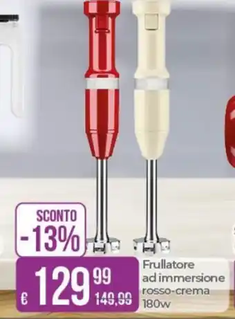 Kitchen Aid Frullatore Ad Immersione rosso-crema 180w
