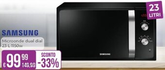 Portobello Samsung Microonde dual dial 23 L 1150w offerta