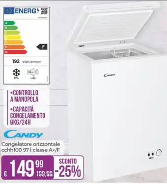 Portobello Candy Congelatore orizzontale cchh100 97 I Classe A+/F offerta