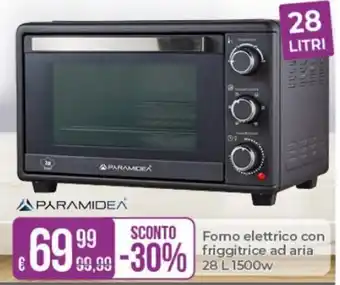 Portobello Paramidea Forno elettrico con friggitrice ad aria 28 L 1500w offerta