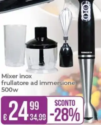 Portobello Termozeta Mixer inox frullatore ad immersione 500w offerta
