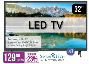 Portobello Smart Tech Led Tv 32" 32hnt10t2 offerta