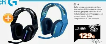 Expert Logitech G G733 Cuffia Padiglione Auricolare Blu offerta