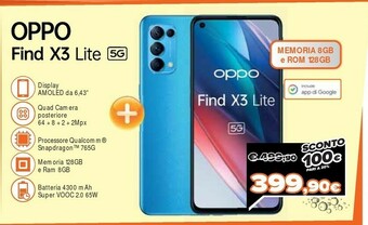 Expert Oppo Find X3 Lite 5g 6.43" 8 Gb 128 Gb 4300 Mah offerta