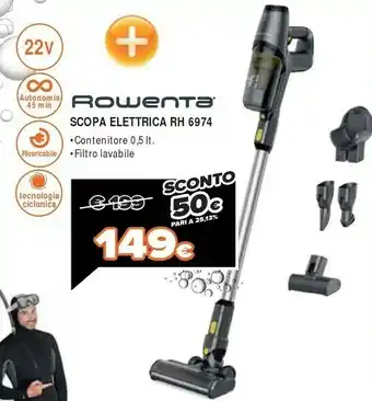 Expert Rowenta Scopa Elettrica Rh 6974 offerta